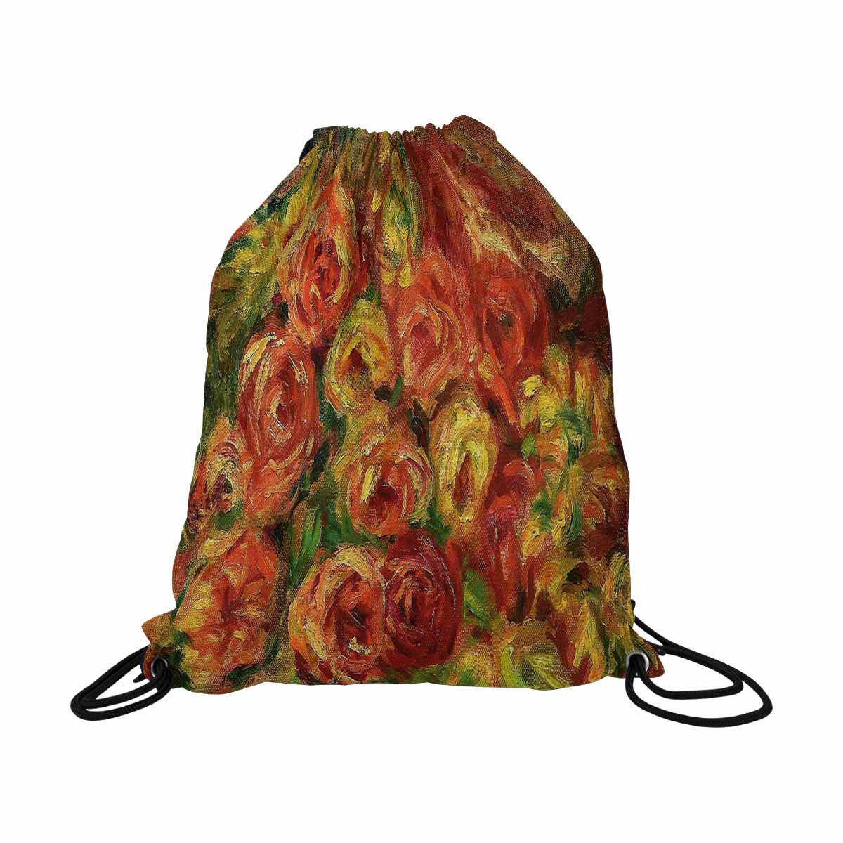 Vintage Floral print, DRAWSTRING BAG, LARGE, Design 18