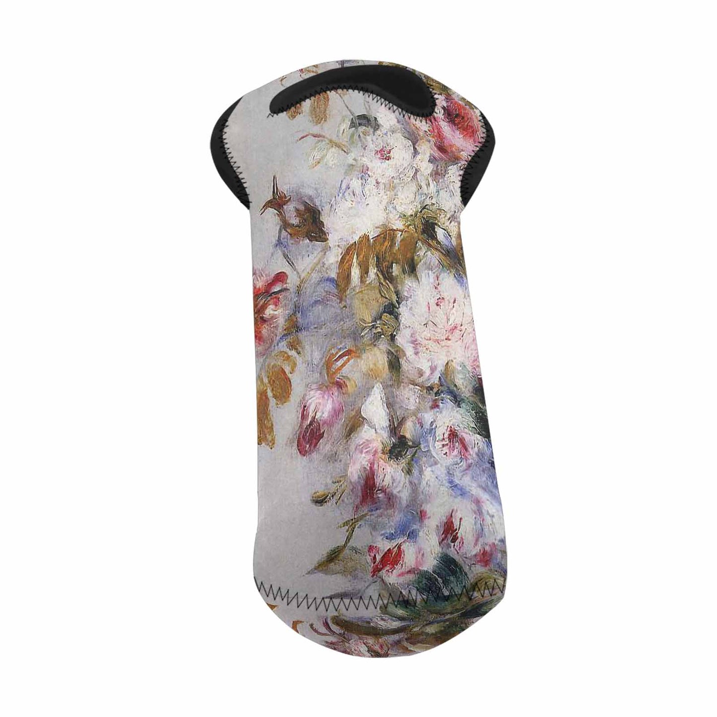 Vintage floral 1 bottle wine bag, Design 12