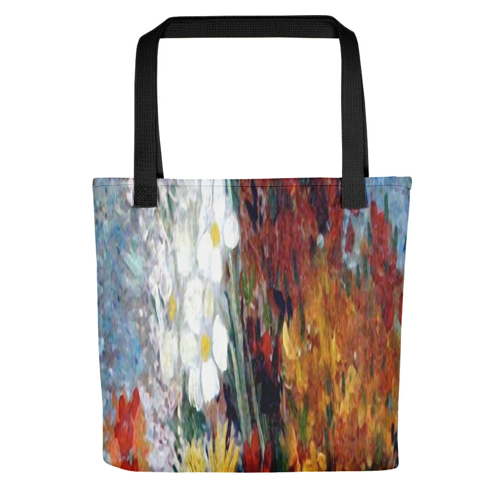 Vintage floral casual tote bag, beach bag, 15 x 15 inch, Design 41