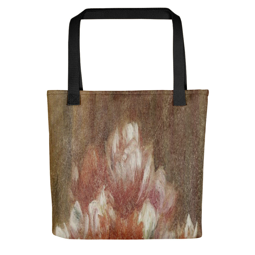 Vintage floral casual tote bag, beach bag, 15 x 15 inch, Design 15