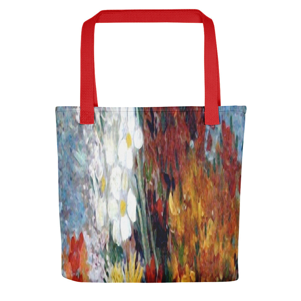 Vintage floral casual tote bag, beach bag, 15 x 15 inch, Design 41