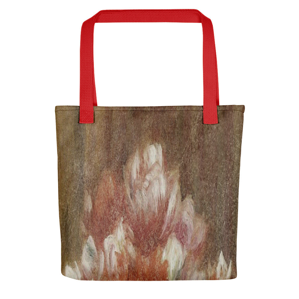 Vintage floral casual tote bag, beach bag, 15 x 15 inch, Design 15