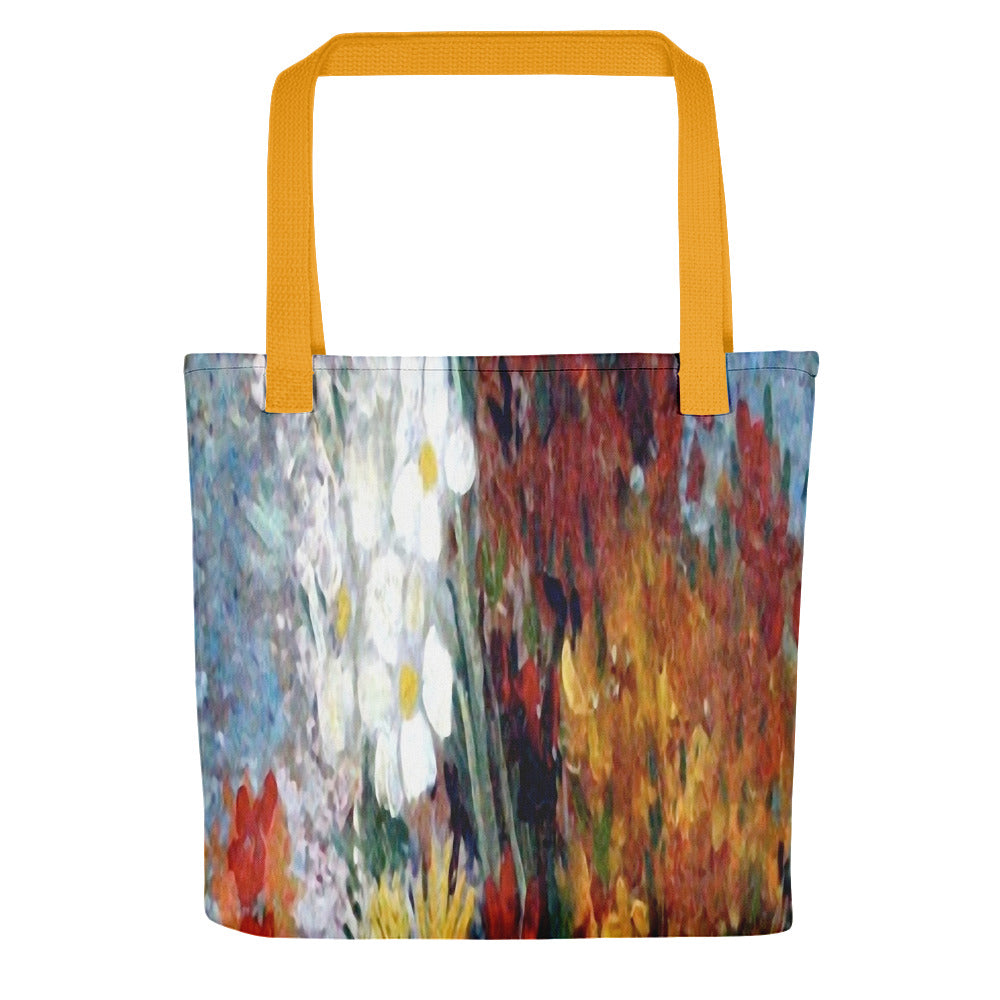 Vintage floral casual tote bag, beach bag, 15 x 15 inch, Design 41