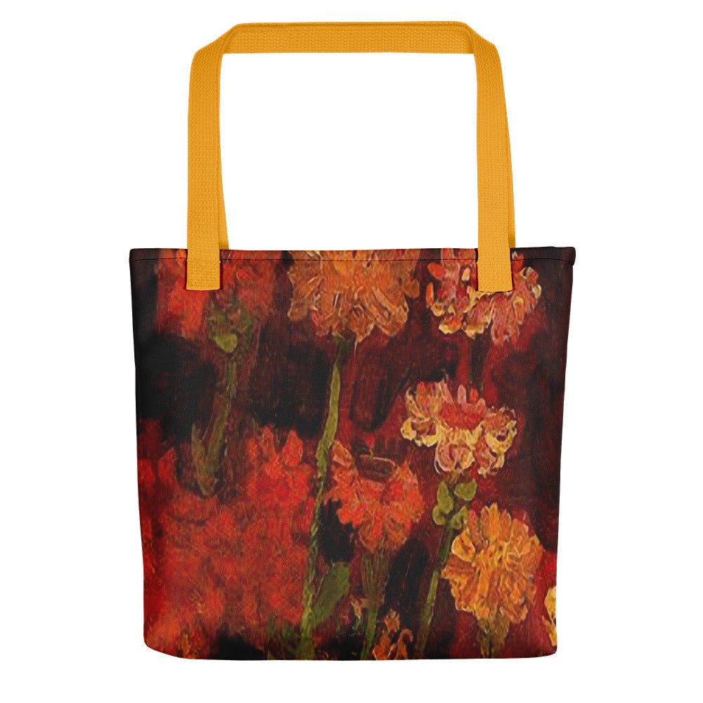 Vintage floral casual tote bag, beach bag, 15 x 15 inch, Design 31