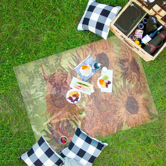 Vintage Floral waterproof picnic mat, 69 x 55in, Design 48xx