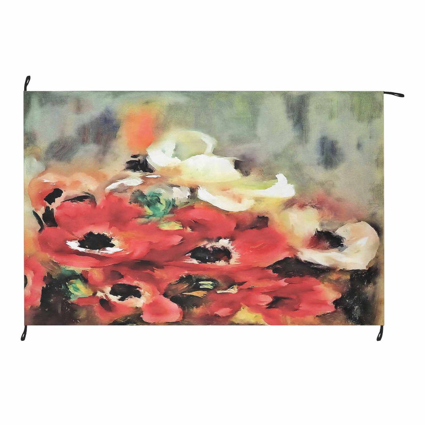 Vintage Floral waterproof picnic mat, 81 x 55in, Design 14