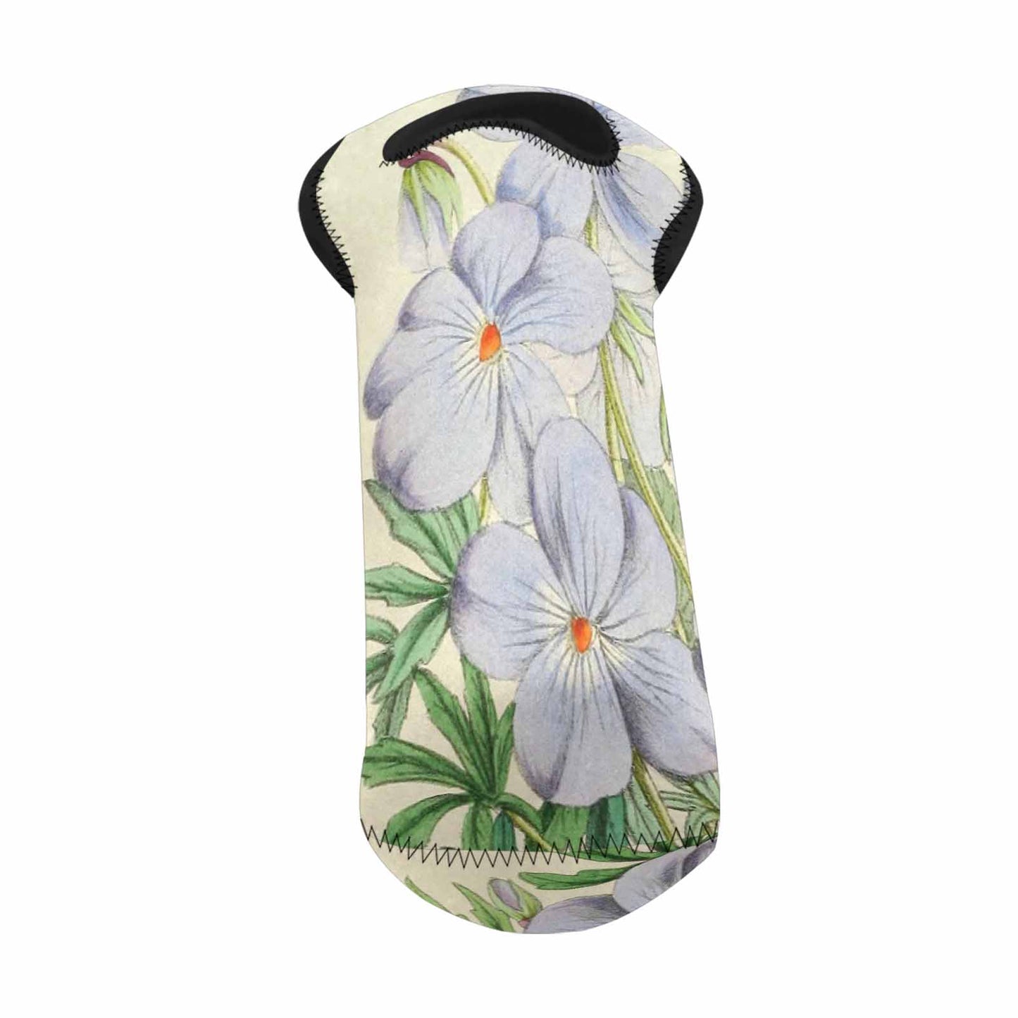 Vintage floral 1 bottle wine bag, Design 13