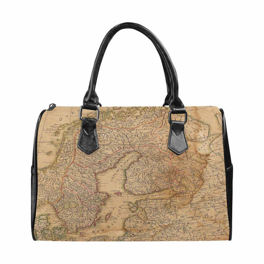 Antique Map design Boston handbag, Model 1695321, Design 42