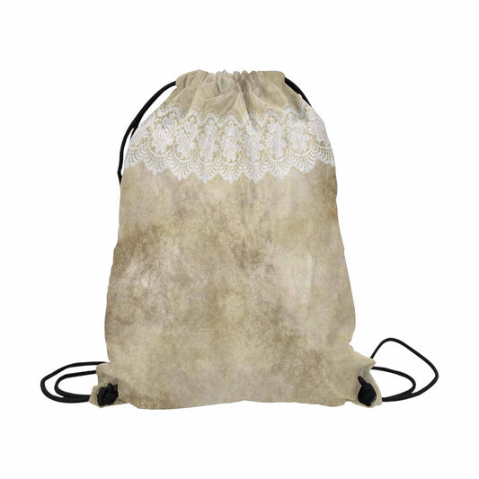 Victorian lace DRAWSTRING BAG, LARGE, design 28