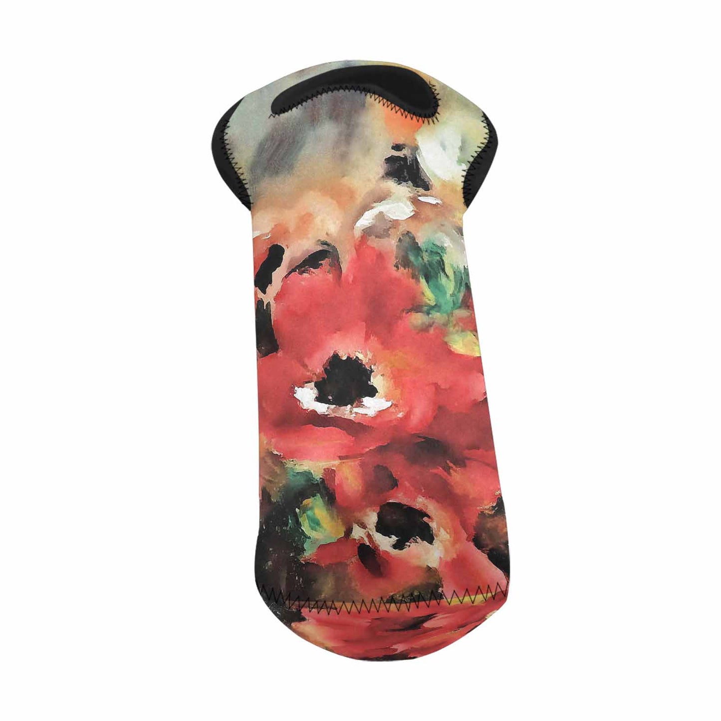 Vintage floral 1 bottle wine bag, Design 14