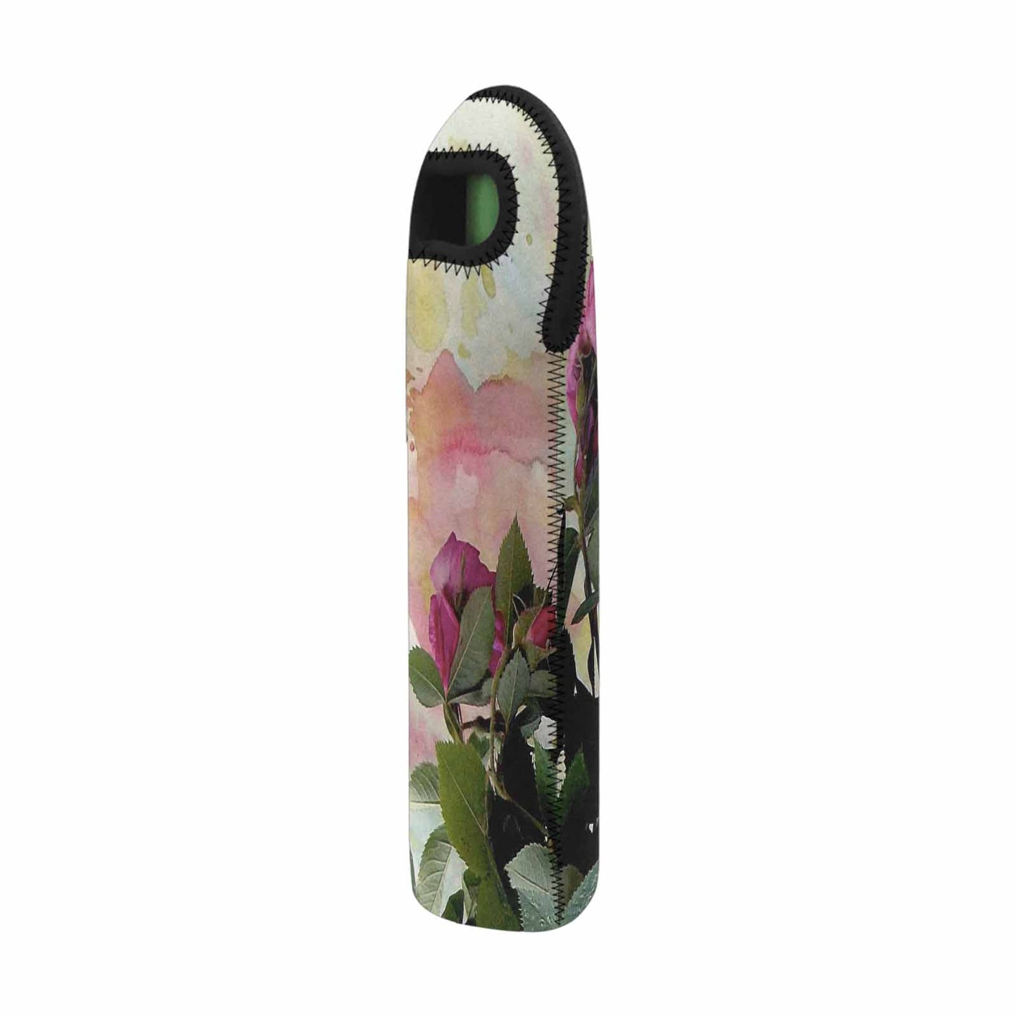 Vintage floral 1 bottle wine bag, Design 21