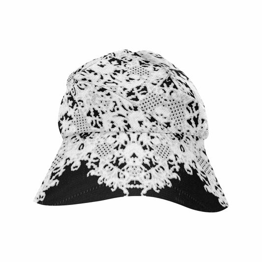 Victorian lace print, wide brim sunvisor Hat, outdoors hat, design 50