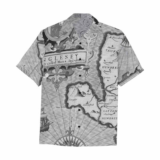 Antique Map design Hawaiian mens shirt, Design 11