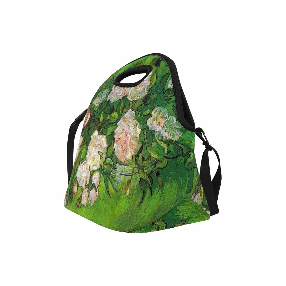 Vintage Floral print insulated lunch bag, Design 06