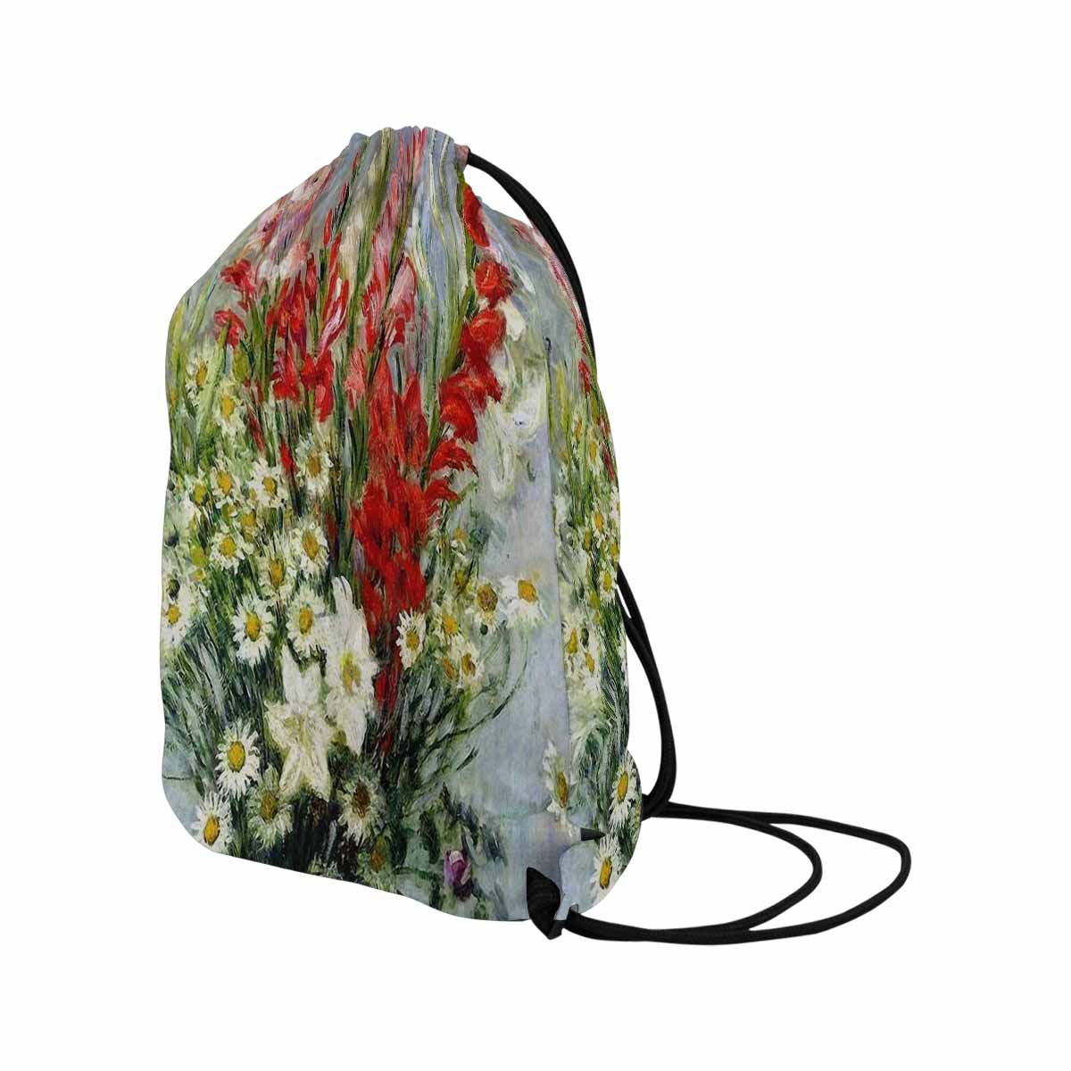 Vintage Floral print, DRAWSTRING BAG, LARGE, Design 43