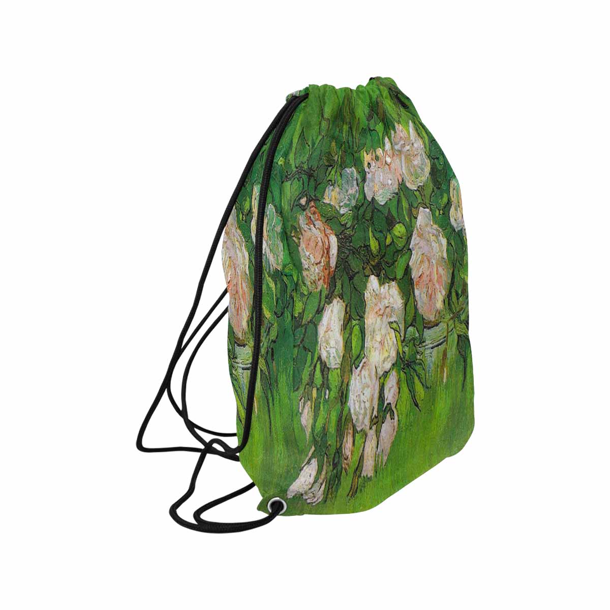 Vintage Floral print, DRAWSTRING BAG, LARGE, Design 06