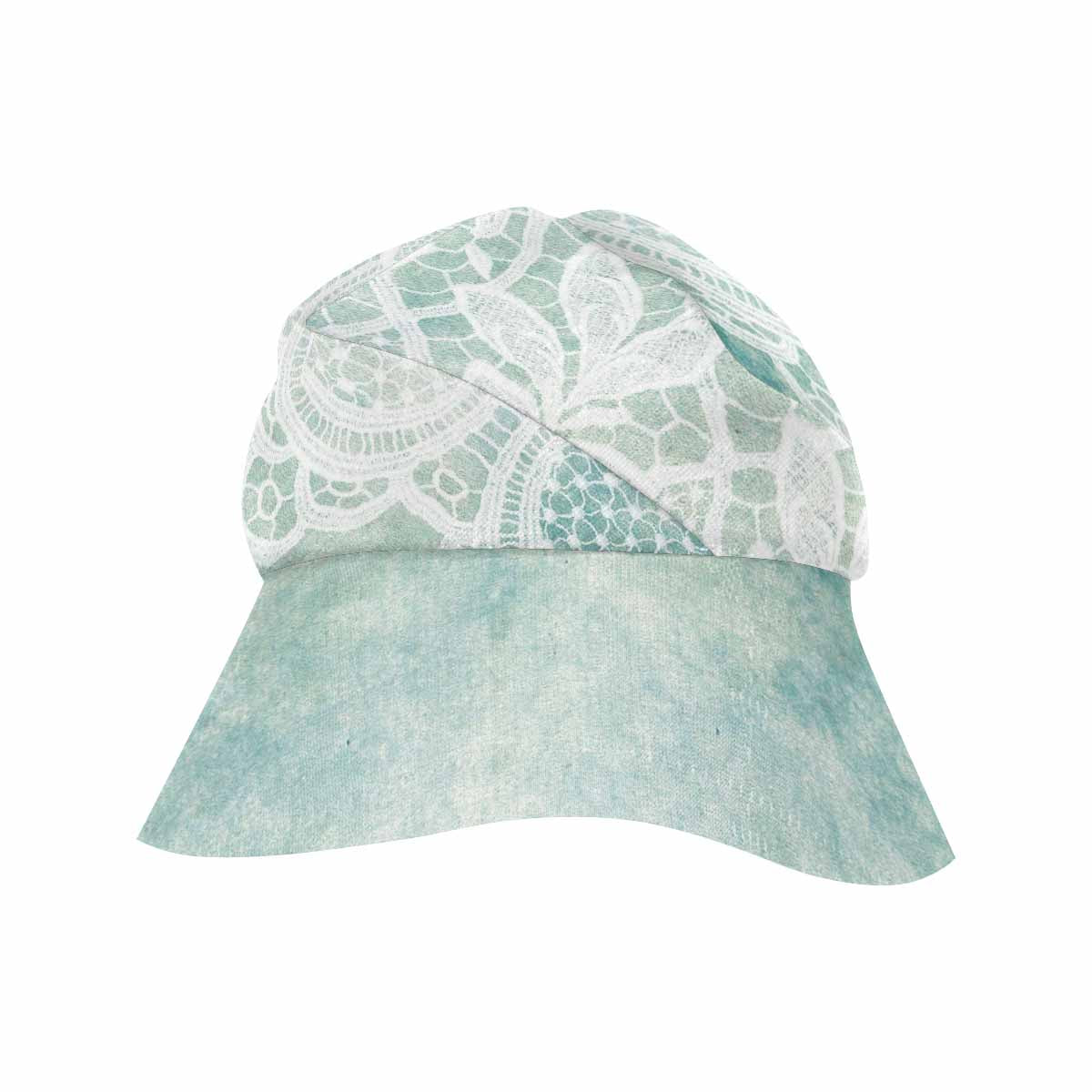 Victorian lace print, wide brim sunvisor Hat, outdoors hat, design 41