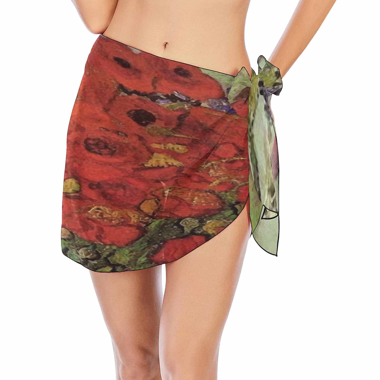 Vintage floral, beach sarong, beach coverup, swim wear, Design 47