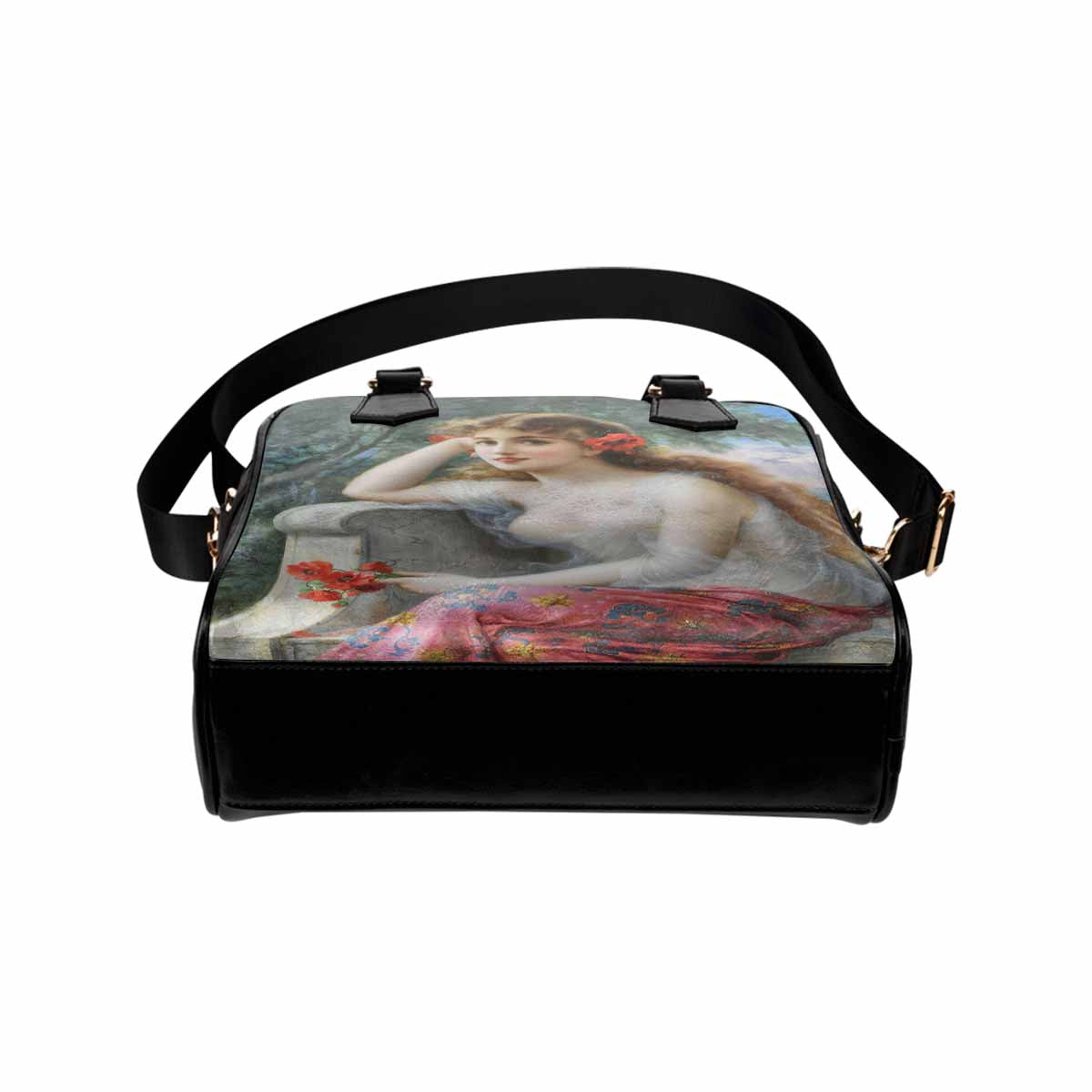 Victorian Lady design handbag, Mod 19163453, Young Beauty with Poppies
