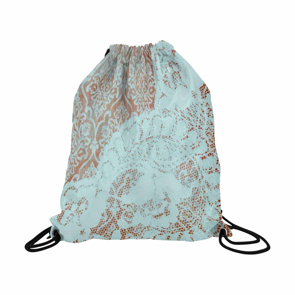 Victorian lace DRAWSTRING BAG, LARGE, design 23