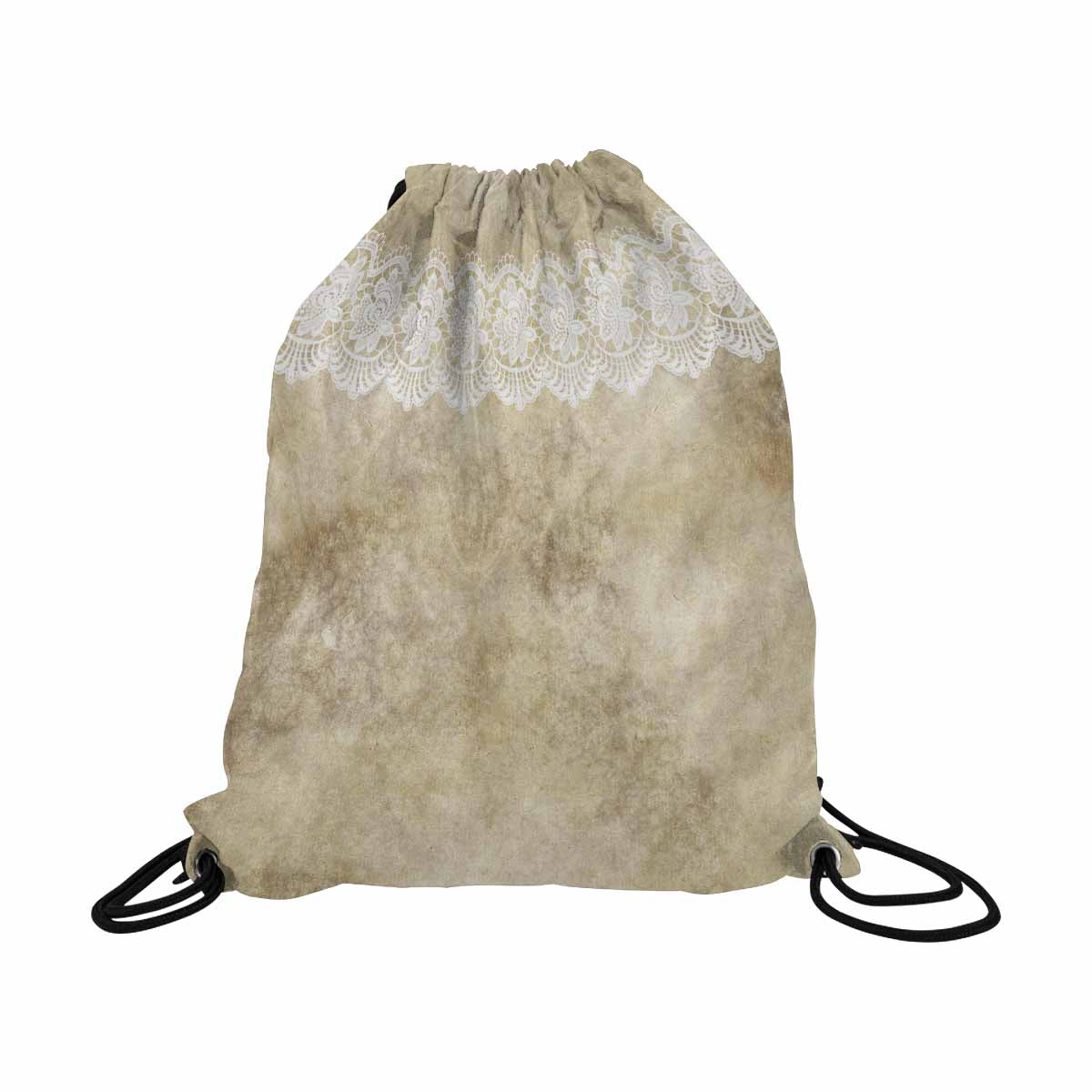 Victorian lace DRAWSTRING BAG, LARGE, design 28