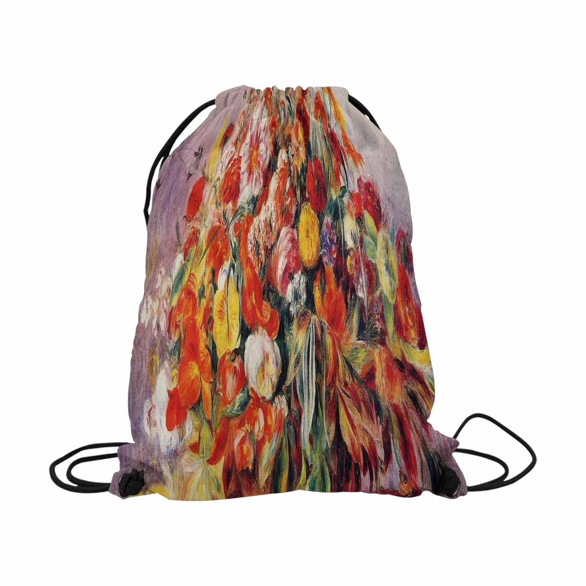 Vintage Floral print, DRAWSTRING BAG, LARGE, Design 19