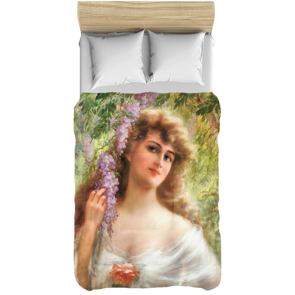 Victorian lady design comforter, twin, twin XL, queen or king, Portrait of a Woman