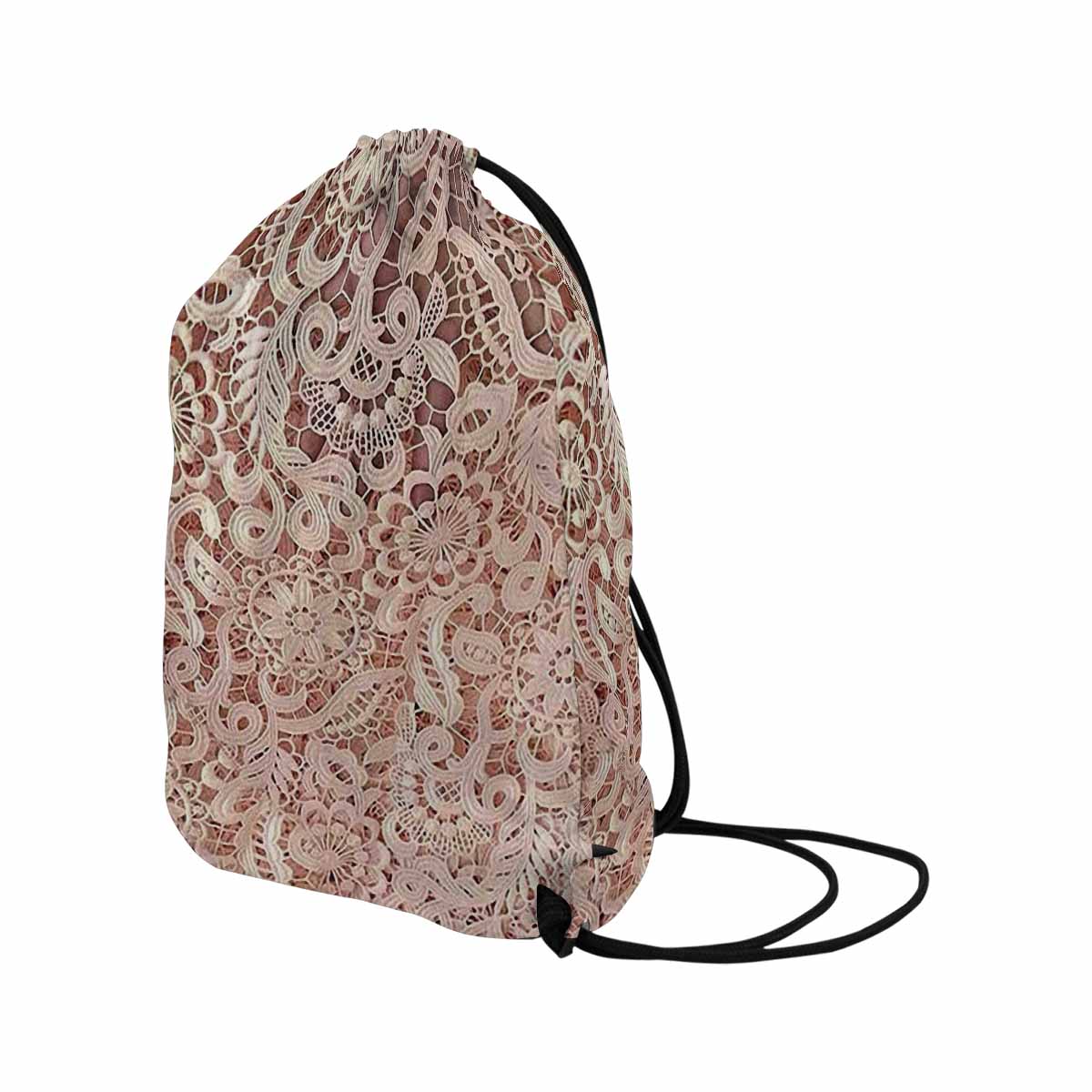 Victorian lace DRAWSTRING BAG, LARGE, design 11