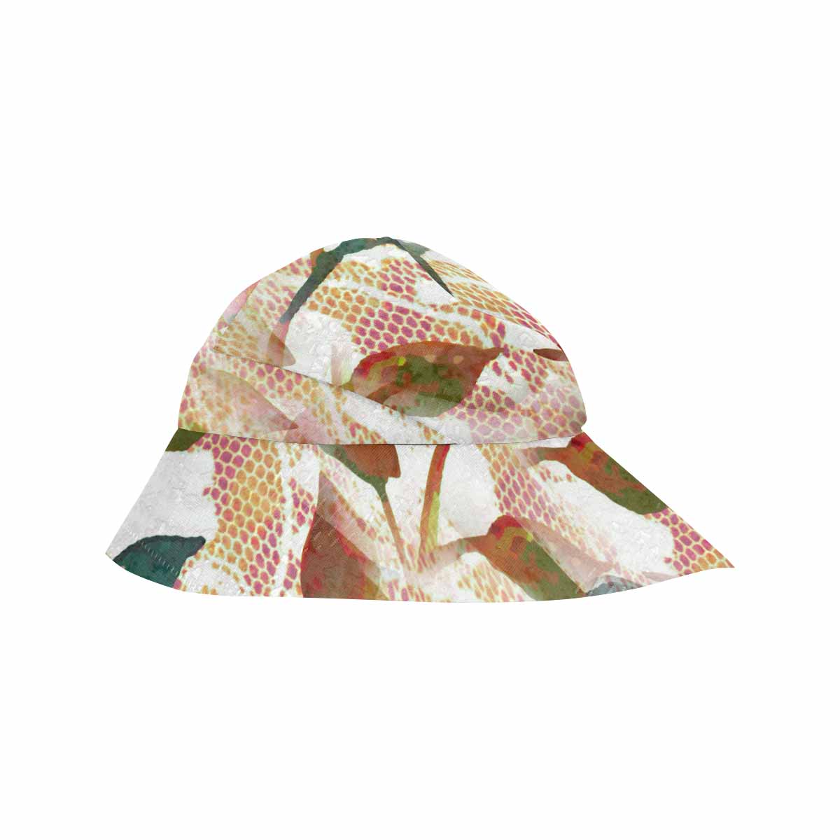 Victorian lace print, wide brim sunvisor Hat, outdoors hat, design 52