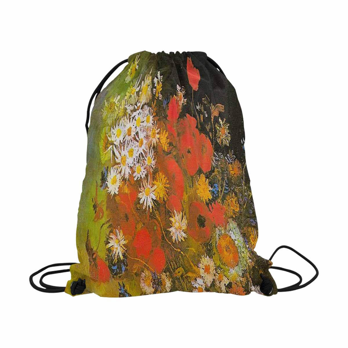 Vintage Floral print, DRAWSTRING BAG, LARGE, Design 60