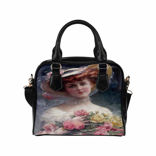 Victorian Lady design handbag, Mod 19163453, BEAUTY WITH FLOWERS