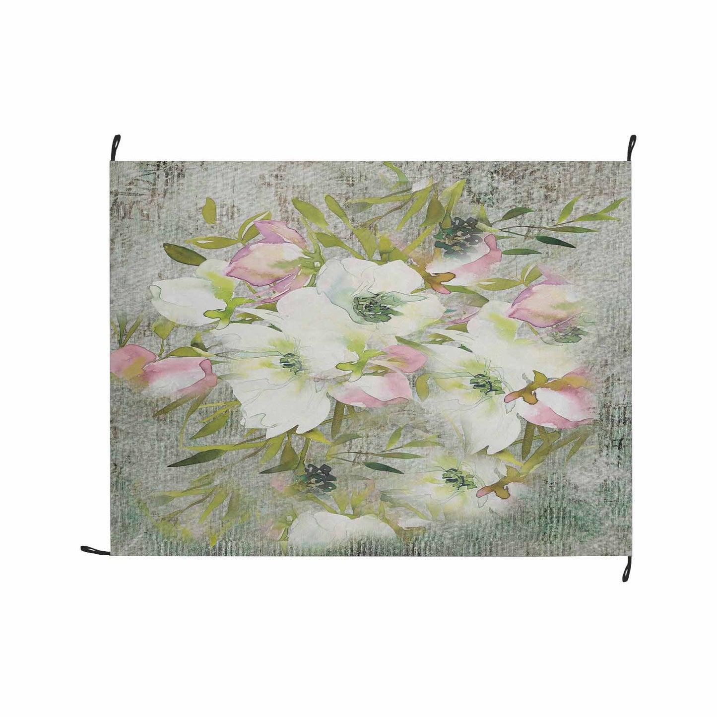 Vintage Floral waterproof picnic mat, 69 x 55in, Design 03