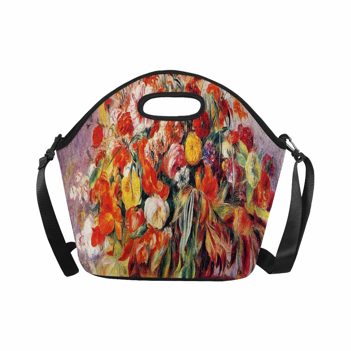 Vintage Floral print insulated lunch bag, Design 19