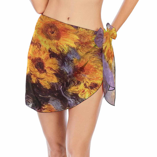 Vintage floral, beach sarong, beach coverup, swim wear, Design 49