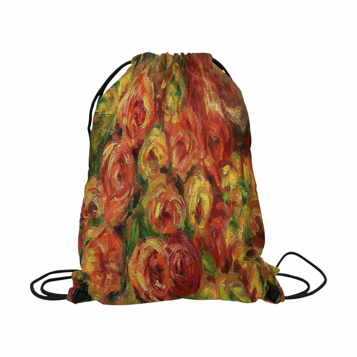 Vintage Floral print, DRAWSTRING BAG, LARGE, Design 18