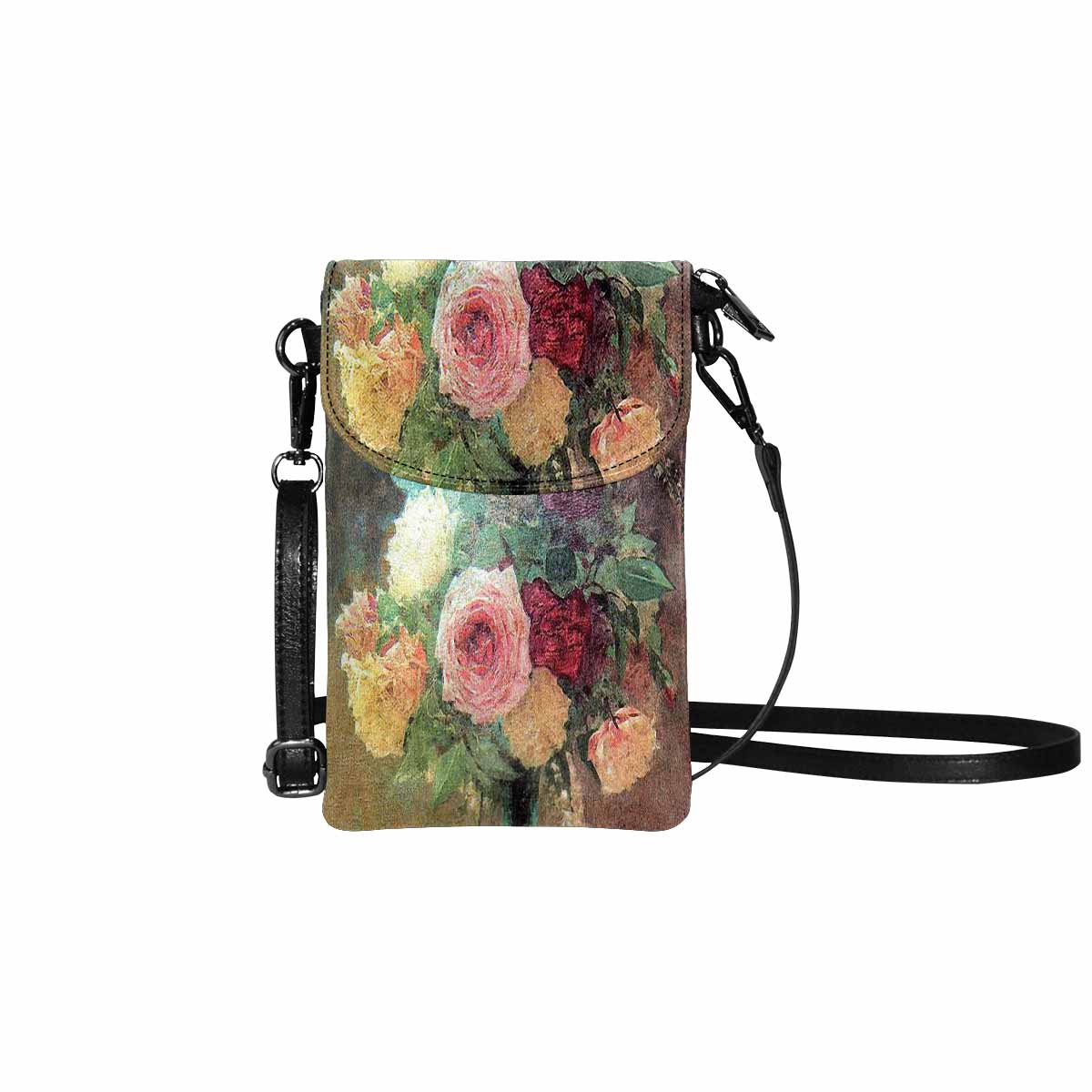 Vintage Floral cell phone purse, mobile purse, Design 29