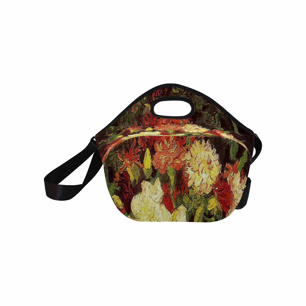 Vintage Floral print insulated lunch bag, Design 33