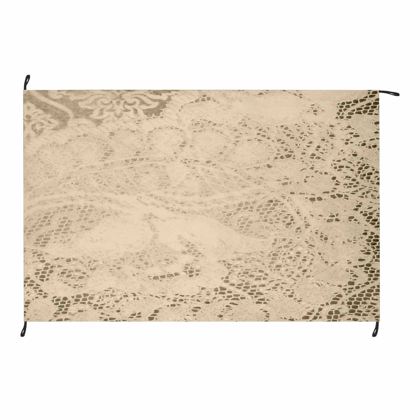 Victorian lace print waterproof picnic mat, 81 x 55in, design 26