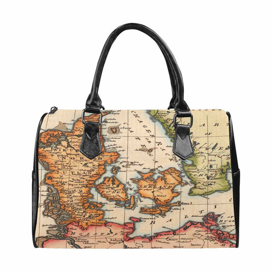 Antique Map design Boston handbag, Model 1695321, Design 34