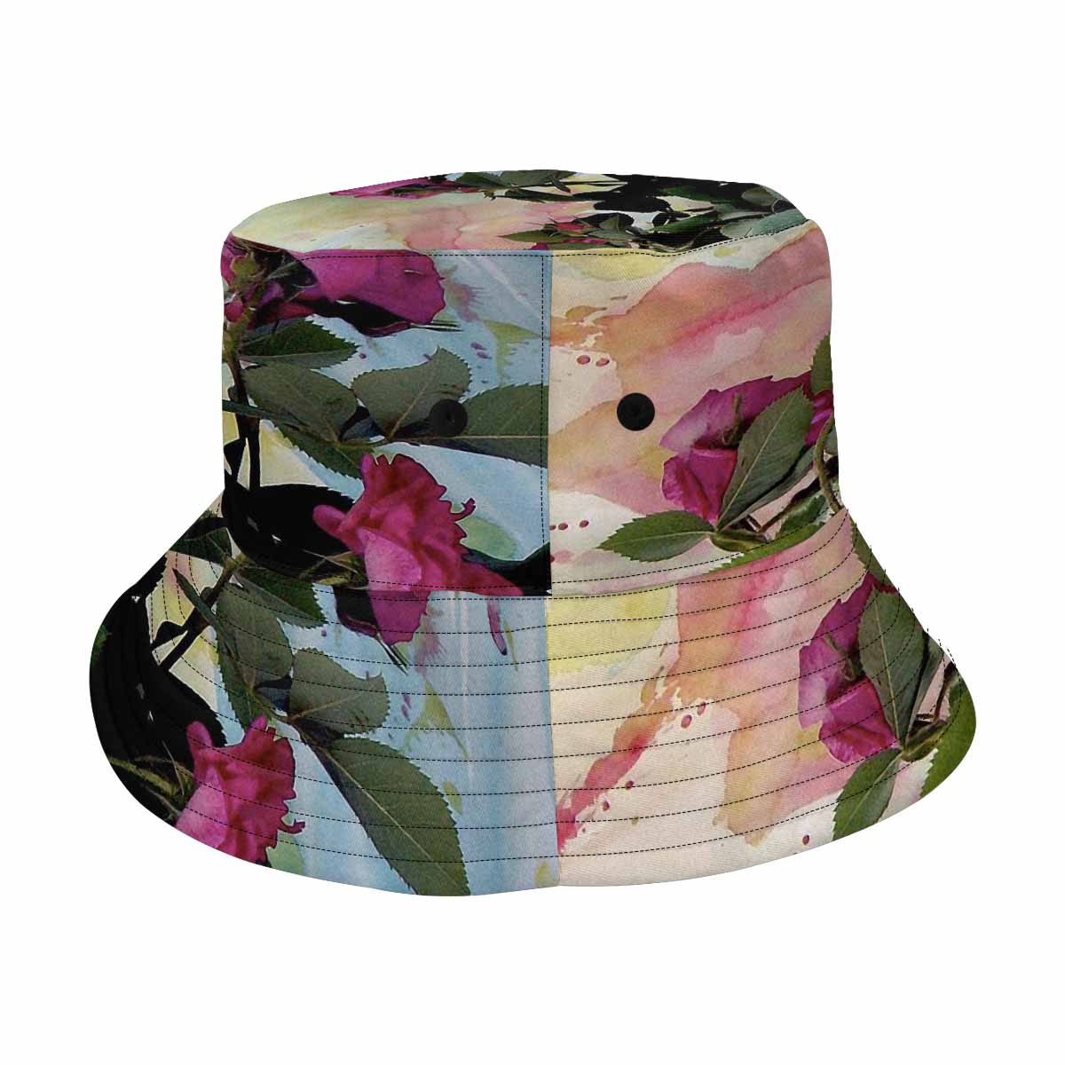 Vintage floral unisex bucket boonie Hat, outdoors hat, Design 21