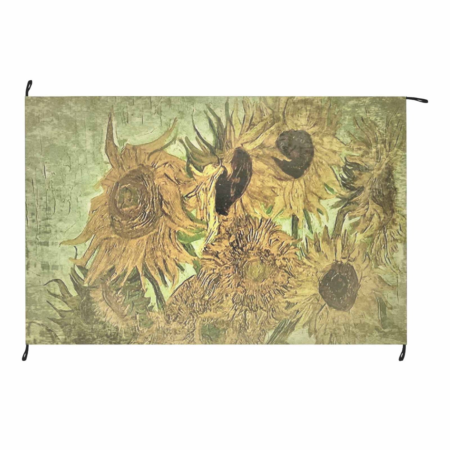 Vintage Floral waterproof picnic mat, 81 x 55in, Design 48x