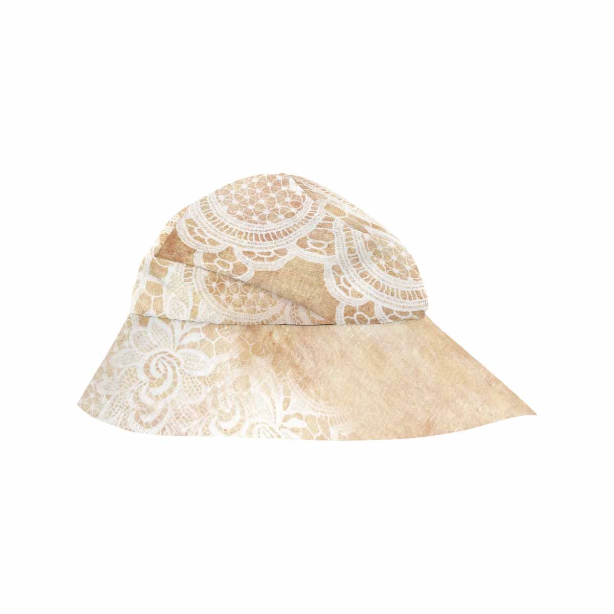 Victorian lace print, wide brim sunvisor Hat, outdoors hat, design 30