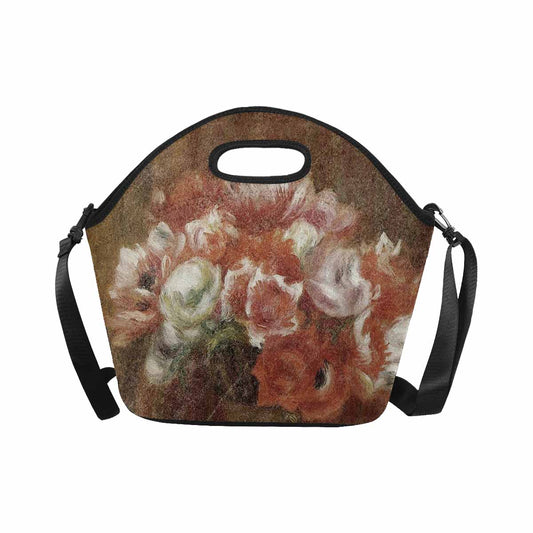 Vintage Floral print insulated lunch bag, Design 15