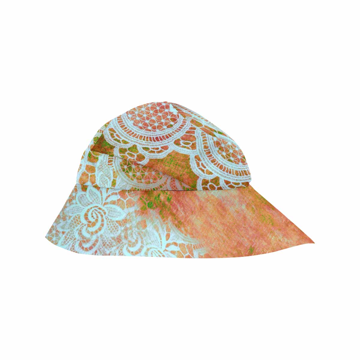 Victorian lace print, wide brim sunvisor Hat, outdoors hat, design 31