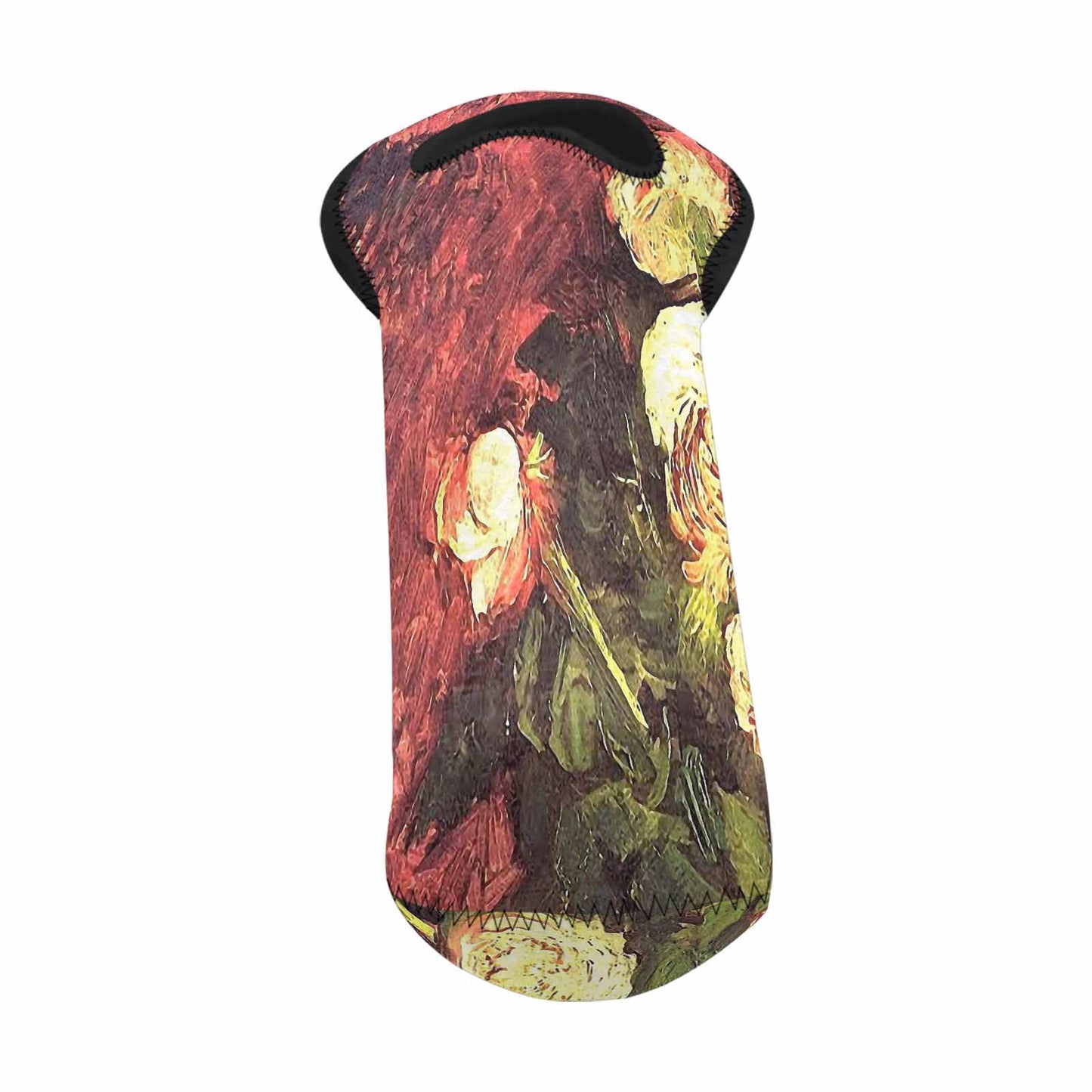 Vintage floral 1 bottle wine bag, Design 27