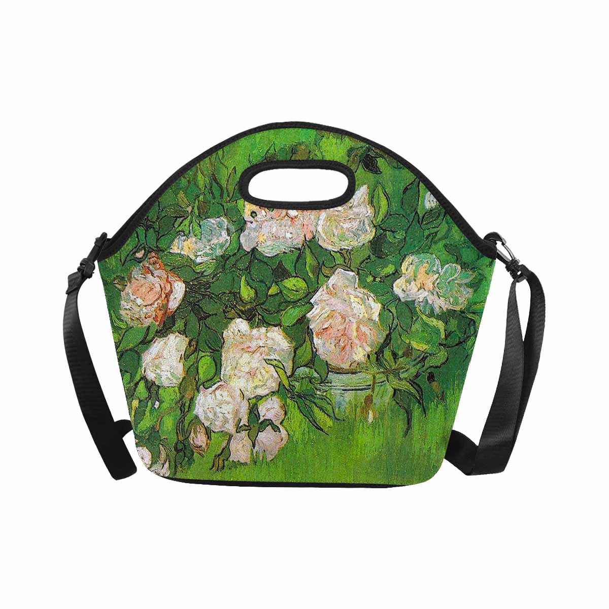 Vintage Floral print insulated lunch bag, Design 06