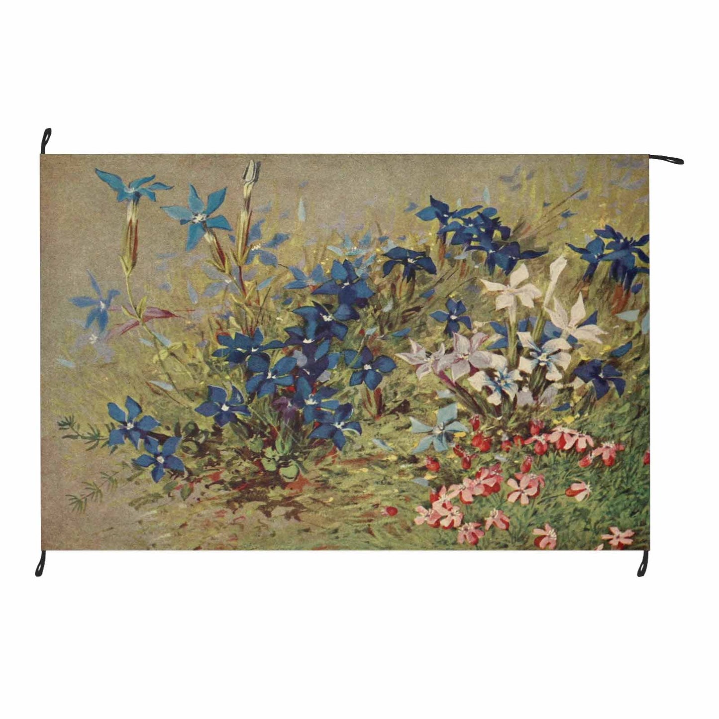 Vintage Floral waterproof picnic mat, 81 x 55in, Design 39