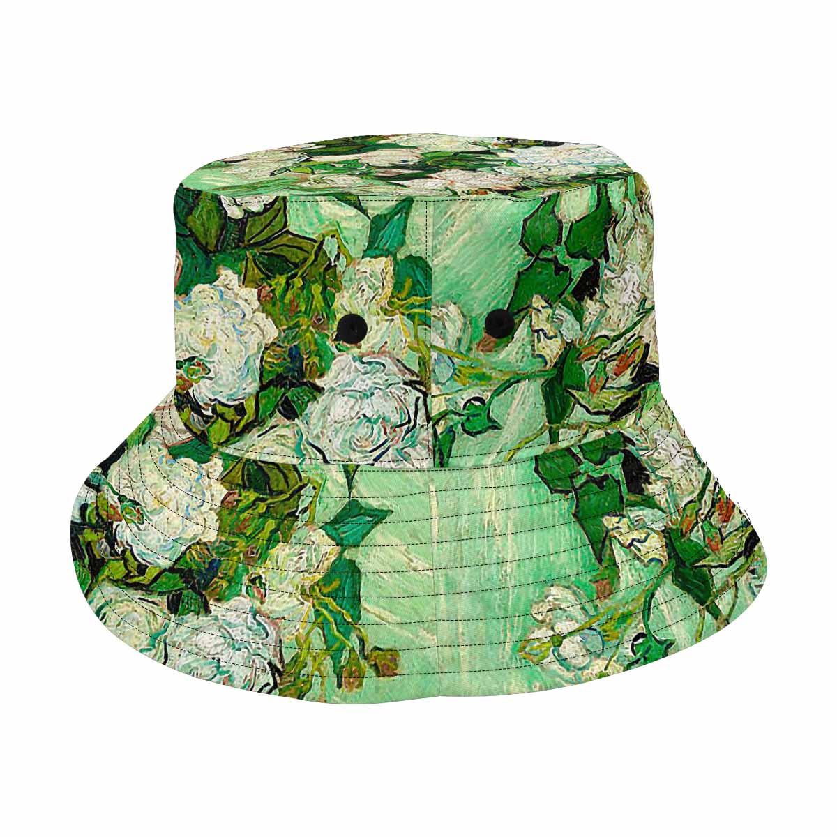 Vintage floral unisex bucket boonie Hat, outdoors hat, Design 45