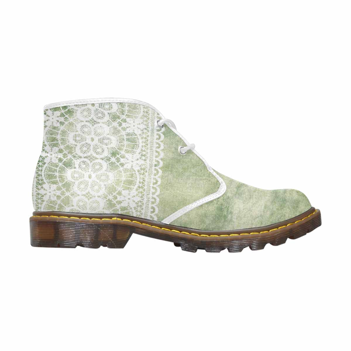 Lace Print, Cute comfy womens Chukka boots, design 42