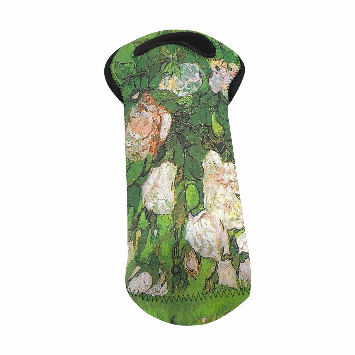 Vintage floral 1 bottle wine bag, Design 06